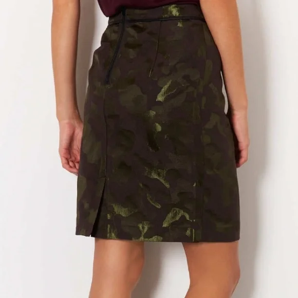 Topshop Camo Jacquard Pencil Skirt in multi color - Picture 2 of 4